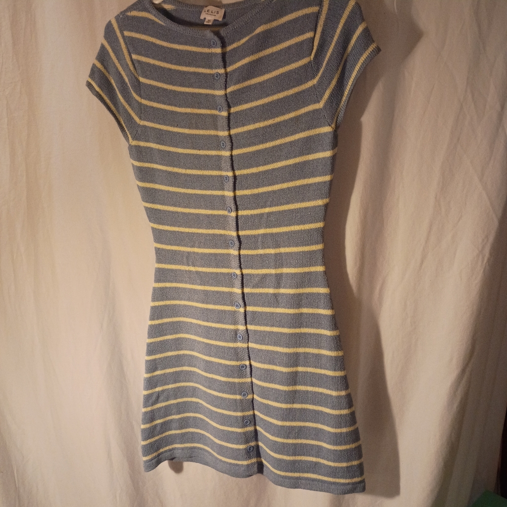 Le Lis Blue and White Striped Mini Dress